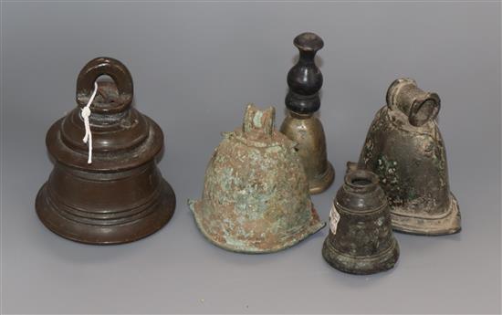 Five Indonesian antique bells